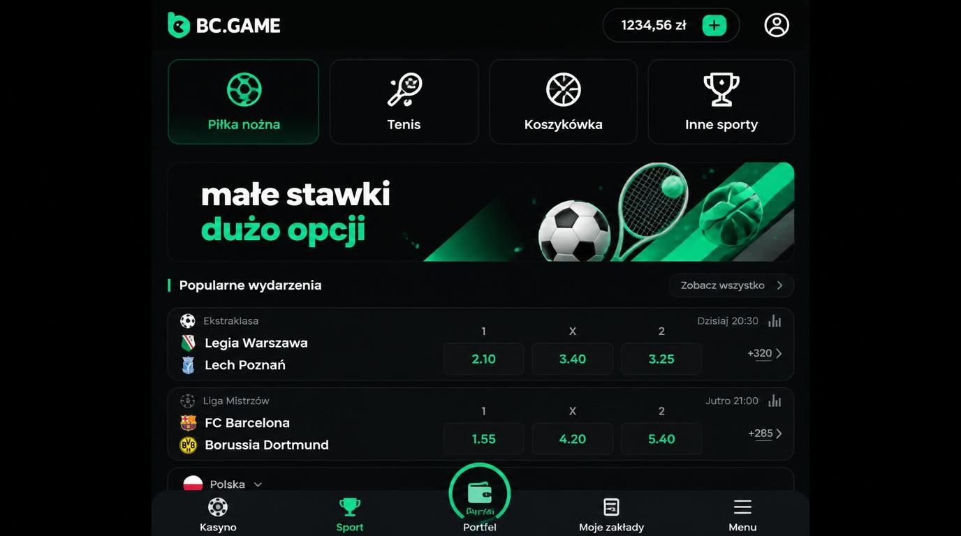 Mały budżet, wiele rynków sportowych na ekranie aplikacji